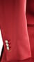 Crimson Pinstripe Single-Button Wrap Suit
