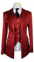 Crimson Red Pinstripe Suit 