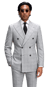 Grey Glen Plaid Double-Breasted Suit