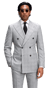 Grey Glen Plaid Double-Breasted Suit