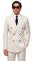 Ivory Pinstripe Double-Breasted Suit