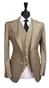 Beige Desert Stripe Wool Suit