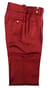 Crimson Pinstripe Single-Button Wrap Suit