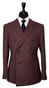 Mahogany Double-Breasted Wool Suit