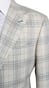Beige Brown Plaid Suit