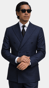 Navy Blue Double-Breasted Suit