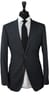Charcoal Herringbone Wool Suit