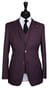 Plum Navy Plaid Three-Piece Suit
