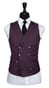 Plum Navy Plaid Three-Piece Suit