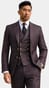 Purple Plaid Blue Overcheck Suit