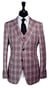 Burgundy Glen Plaid Wool Suit
