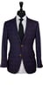 Plum Checkered Wool Suit