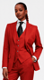 Scarlet Flame Wool Suit