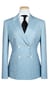 Complet Double Boutonnage Bleu Ciel Rayures