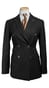 Complet Rayures Charcoal Double Boutonnage