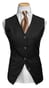 Complet Rayures Charcoal Double Boutonnage