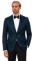 Teal Diamond Jacquard Tuxedo 
