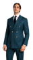 Teal Monarch Double-Breasted Suit