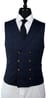 Dark Blue Subtle Check Wool Suit