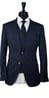 Dark Blue Subtle Check Wool Suit
