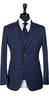 Indigo Blue Prince of Wales Wool Suit