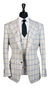 Cream Capri Windowpane Suit