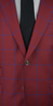 Red Windowpane Wool Suit