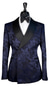 Royal Blue Double Breasted Jacquard Tux