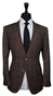 Coffee Check Wool Suit