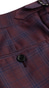 Plum Navy Plaid Wool Suit 