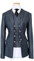 Blue Glen Check Double-Breasted Suit