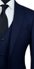 Dark Blue Chambray Wool Suit