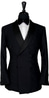 Tuxedo Croisé Laine Noire Brillante