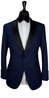 Navy Blue Dobby Shawl Tux