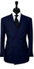 Navy Blue Dobby Wool Suit