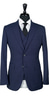 Indigo Blue Prince of Wales Wool Suit