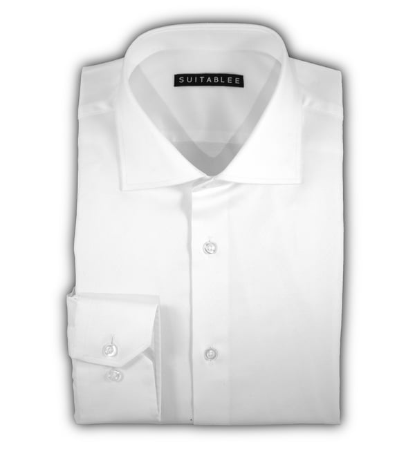 White Diamond Dobby Dress Shirt