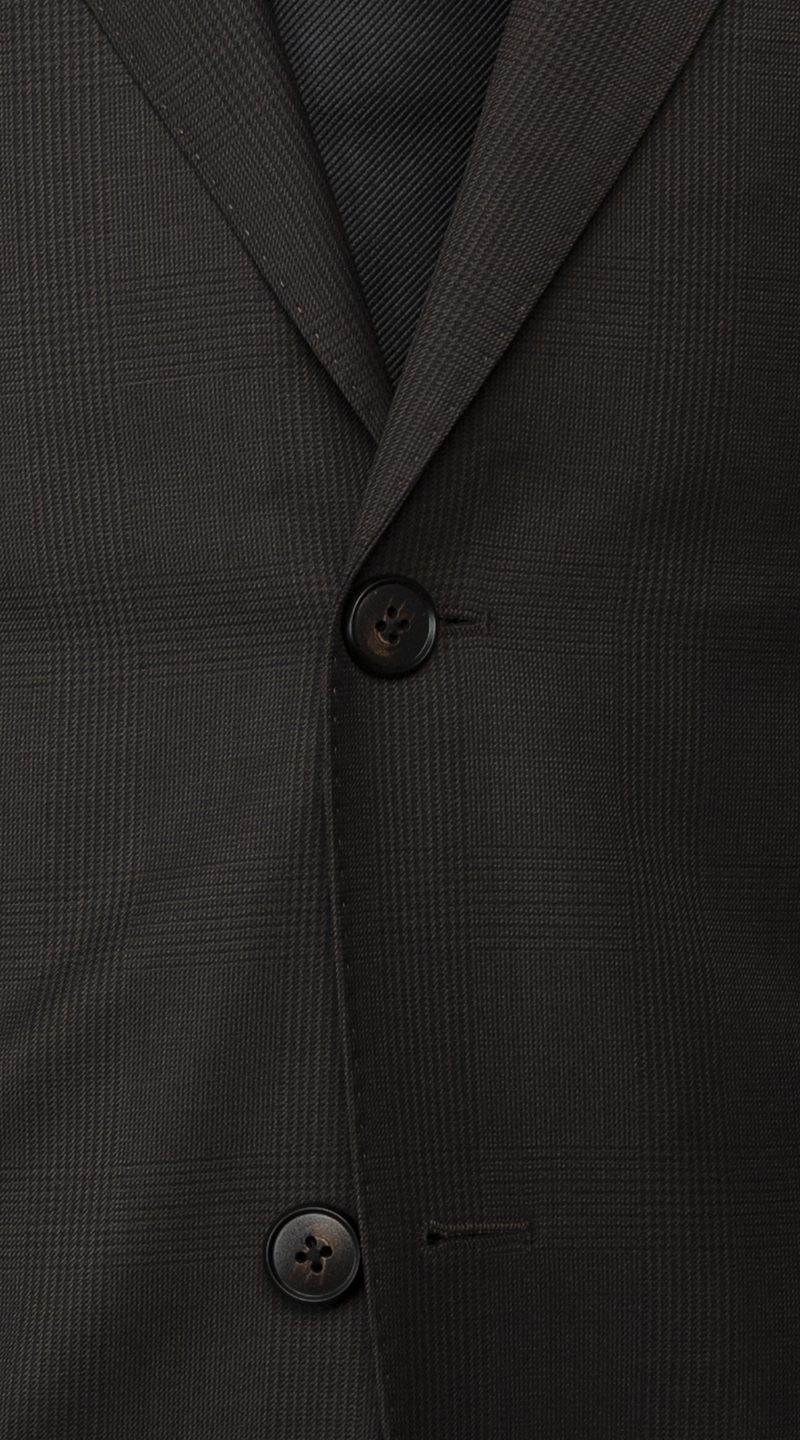 Dark Brown Glen Check Suit