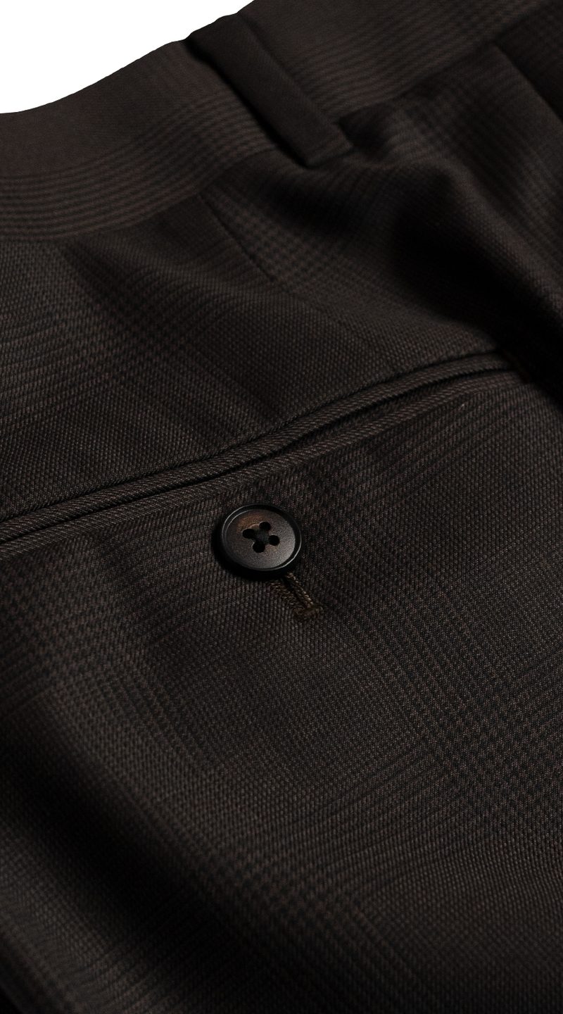 Dark Brown Glen Check Suit