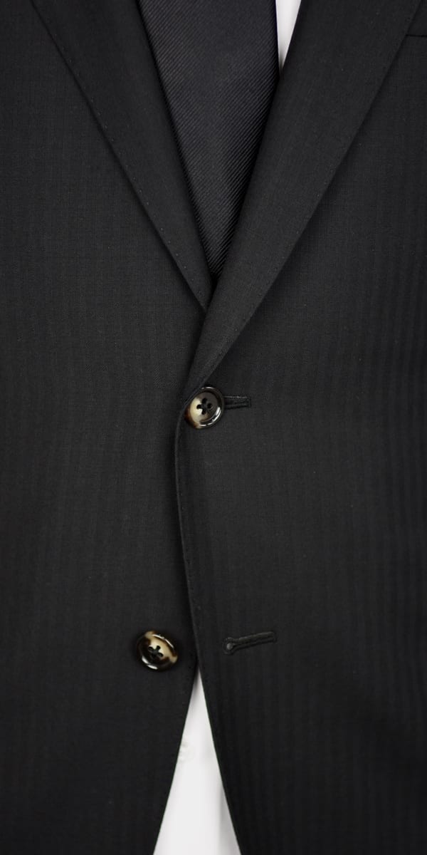 Complet Laine Noire Chevrons