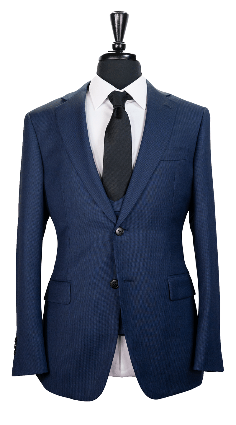 Complet Laine Birdseye Bleu Royal 