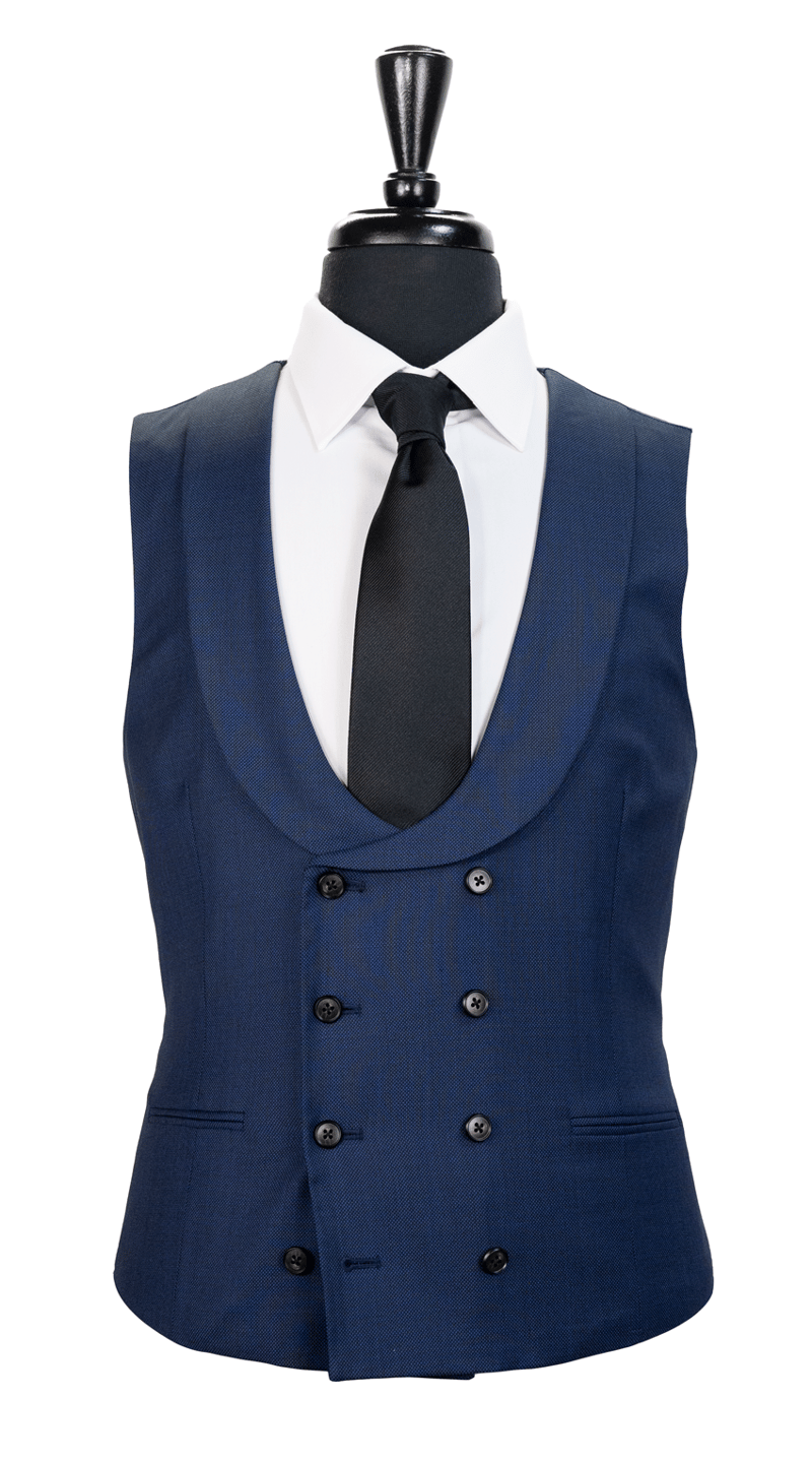 Complet Laine Birdseye Bleu Royal 