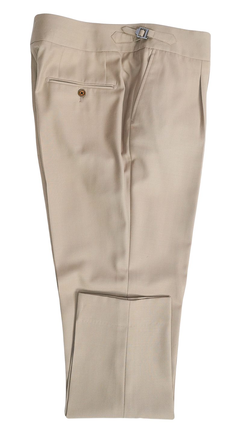 Women's Almond Beige Three-Piece Wool Suit 