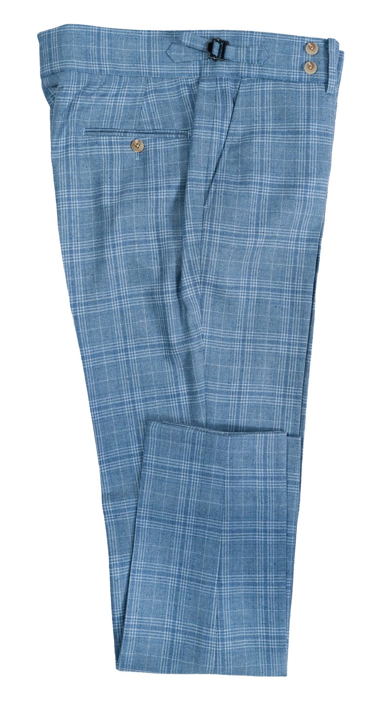Blue Glen Plaid Wool Suit