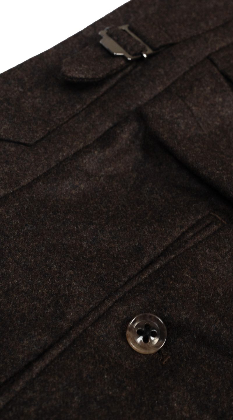 Complet Laine Flanelle Noyer
