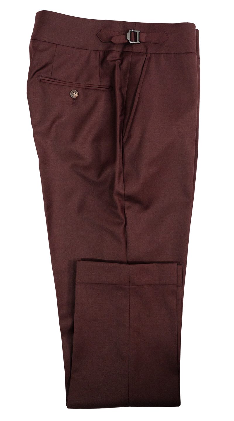 Women's Burgundy Wool Three-Piece Suit
