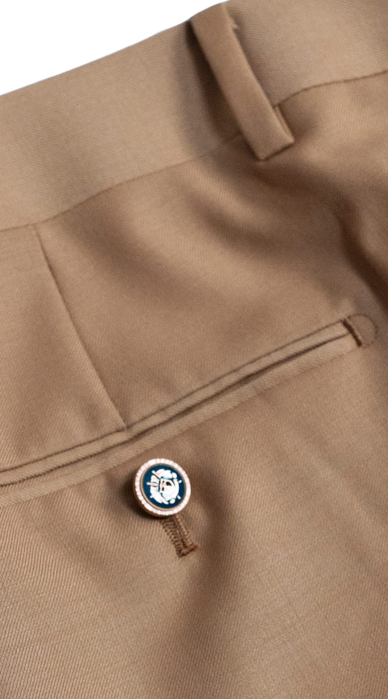 Complet Laine Caramel Double Boutonnage