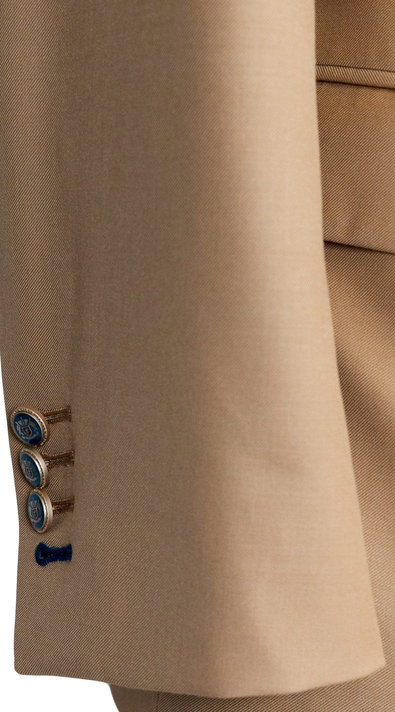 Complet Laine Caramel Double Boutonnage