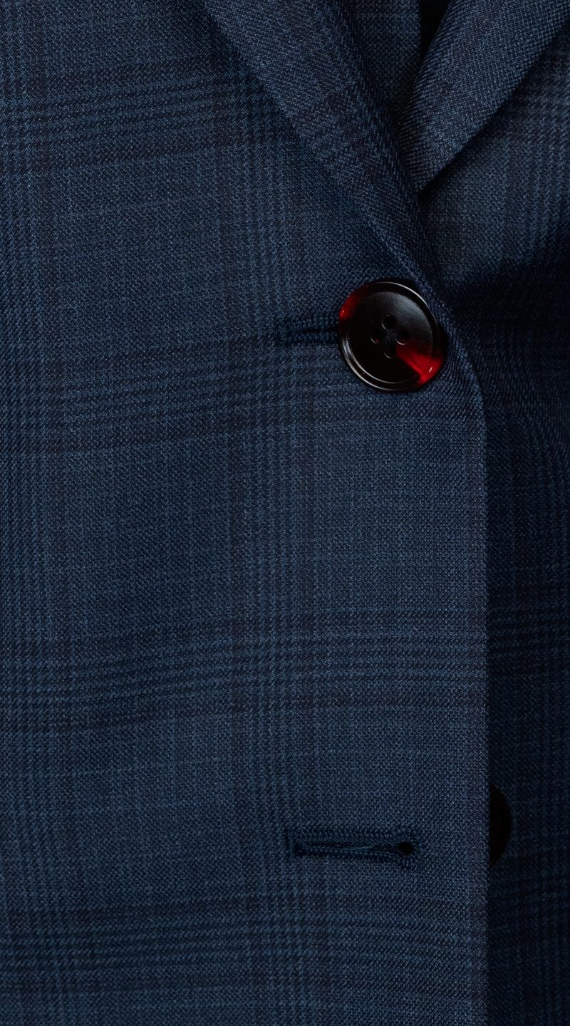 Complet Plaid Bleu Céleste Femme