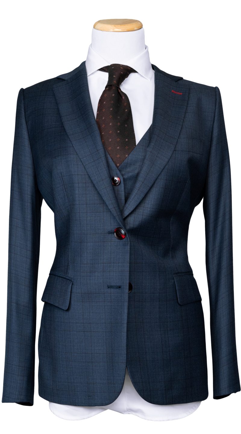 Complet Plaid Bleu Céleste Femme
